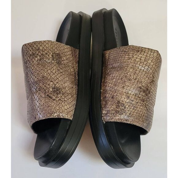 Aerosoles Leila Women's Slide Sandal Snake Reptile Print Sz 8 New - Picture 3 of 10